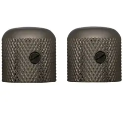 HOSCO GOTOH COSMO BLACK DOME KNOBS FOR FENDER IBANEZ 18MM DIA (2) INCH