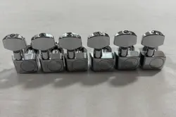 2017 FENDER STRATOCASTER STANDARD INLINE-6 TUNING PEGS TUNERS TWO-PIN CHROME