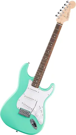 SEAFOAM GREEN SATIN FINISH SQUIER BY FENDER - NEW LUTHIER SET UP W/EXTRAS WOW!