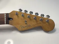 VINTAGE 1997 FENDER FLAME MAPLE STRATOCASTER NECK WITH ROSEWOOD BOARD COMPLETE