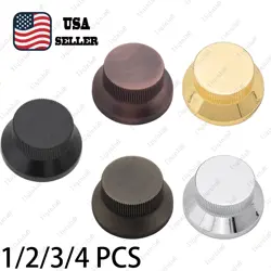 1/2/3/4PCS METAL GUITAR VOLUME TONE CONTROL KNOBS FOR FENDER SQ STRATOCASTER