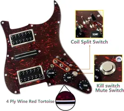 GUITAR PREWIRED LOADED PICKGUARD WITH HSH HUMBUCKER PICKUPS FOR FENDER ST GUITAR