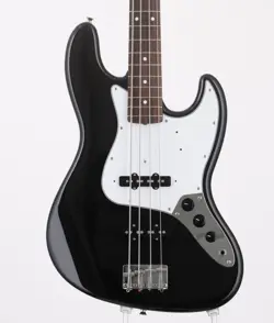 FENDER JAPAN JB-STD BLACK USED BASSWOOD BODY MAPLE NECK ROSEWOOD FB W/SOFT CASE