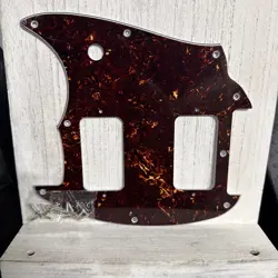 FOR FIT FENDER OFFSET SERIES MUSTANG STYLE GUITAR PICKGUARD 4PLY RED TORTOISE