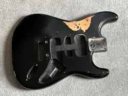 2015 FENDER AMERICAN STRATOCASTER GUITAR BODY BLACK 3 LB 12 OZ