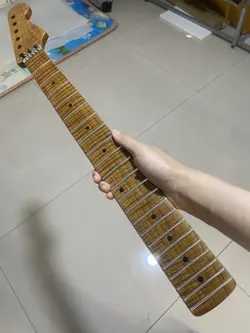 AAAA FLOYD NUT 22FRETS ROASTED FLAME MAPLE GUITAR NECK SUITABLE FOR FENDER STRAT
