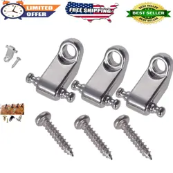 3 PCS CHROME ELECTRIC GUITAR STRING RETAINERS ROLLER GUIDES FOR FENDER STRAT/...