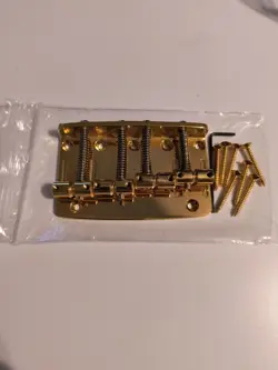 GOTOH 203B-4 BASS BRIDGE 4-STRING PRECISION JAZZ FOR FENDER P JAZZ BASS - GOLD