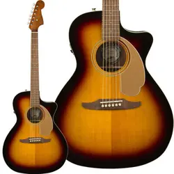 FENDER NEWPORTER PLAYER SUNBURST ACOUSTIC GUITAR ELECTRIC ACOUSTIC
