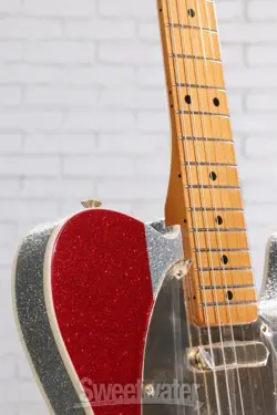 FENDER BUCK OWENS TELECASTER ELECTRIC GUITAR - RED, SILVER, AND BLUE SPARKLE