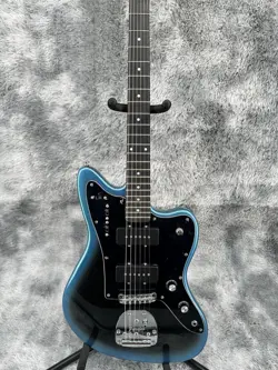 USA WAREHOUSE BLUE EDGE BLACK FENDER ROSEWOOD FINGERBOARD 6 STRINGS IN STOCK