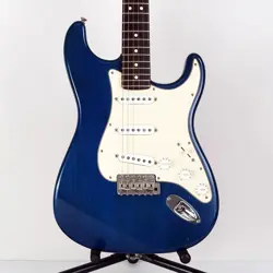 2002 FENDER HIGHWAY ONE STRATOCASTER SAPPHIRE BLUE WITH ORIGINAL HARDSHELL CASE