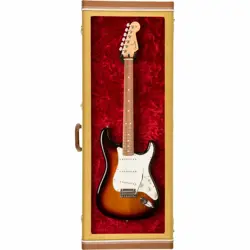 FENDER WALL MOUNTED ELECTRIC GUITAR DISPLAY CASE, TWEED