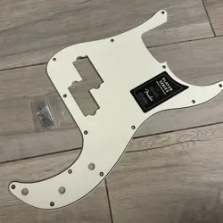 2023 FENDER PLAYER PRECISION BASS 3-PLY PARCHMENT PICKGUARD MIM STANDARD SERIES
