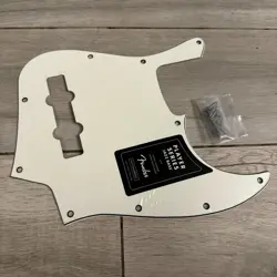 2023 FENDER PLAYER JAZZ BASS PICKGUARD 3-PLY PARCHMENT MIM USA STANDARD