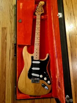 1974 FENDER STRATOCASTER HARDTAIL NATURAL ASH BODY & MAPLE NECK EXCELLENT COND.