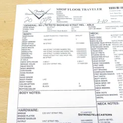 STRATOCASTER BODY ROASTED