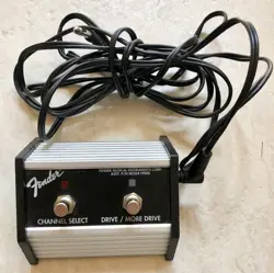 VINTAGE FENDER CHANNEL SELECT / DRIVE / MORE DRIVE AMPLIFIER FOOTSWITCH & CABLE
