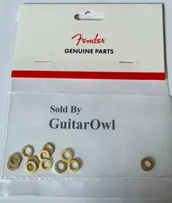 FENDER  GUITAR TRUSS ROD NUT BRASS WASHERS PACK OF 12 FREE SHIPPING 0022335049