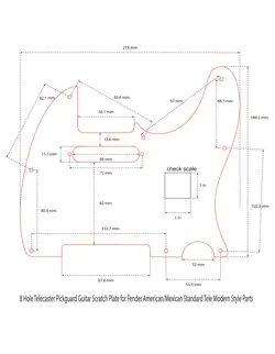 TELECASTER 8 HOLE SILVER  PICKGUARD ACRYLIC MIRROR GUITAR SCRATCH PLATE FENDER