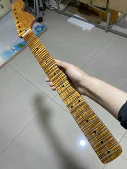 AAAA  LARGE HEADSTOCK 21FRETS FLAME MAPLE GUITAR NECK SUITABLE FOR FENDER STRAT