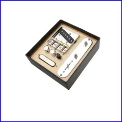 CHROME 3-WAY CONTROL PLATE AND NECK PICKUP SET FOR FENDER ELECTRIC GUITARS