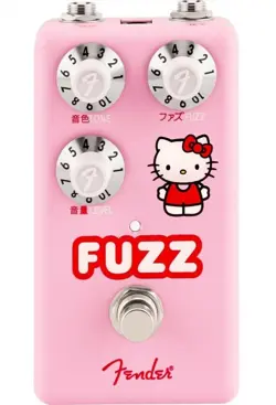 FENDER X HELLO KITTY COLLECTION FUZZ PINK GUITAR EFFECT PEDAL FROM JAPAN - NEW