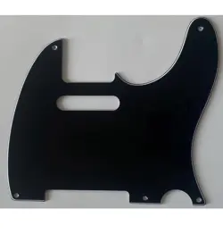 FIT FENDER TELECASTER  VINTAGE 5-HOLE STYLE GUITAR PICKGUARD 3 PLY BLACK