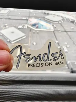 3PCS DIE CUT RETRO PVC HEADSTOCK DECALS STICKER FOR FENDER PRECISION BASS GUITAR