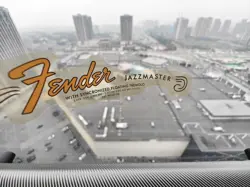 3PCS FENDER JAZZMASTER GUITAR BASS DIE CUT RETRO PVC HEADSTOCK DECALS STICKER