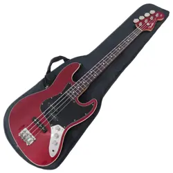 USED 2006-2008 FENDER JAPAN AJB OCR RED AERODYNE JAZZ BASS PJ 4.36KG W/GB