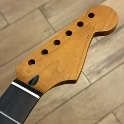 ROASTED MAPLE ROSEWOOD STRAT NECK NITRO SATIN FITS WARMOTH FENDER SR02BH