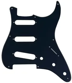 PICK FITS US FENDER 57' 8 SCREW STRAT STYLE GUITAR PICKGUARD,1 PLY ACRYLIC BLACK