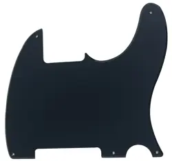 PICK FENDER TELECASTER 5-HOLE BLANK STYLE GUITAR PICKGUARD 1 PLY ACRYLIC BLACK