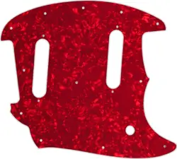WD CUSTOM PICKGUARD FOR FENDER 2017-PRESENT CLASSIC STYLE MUSTANG #28R RED PE...