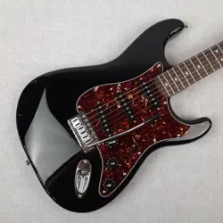 2004 STARCASTER STRAT BY FENDER WITH GIG BAG ~ EXCELLENT ~ BLACK WITH TORTOISE