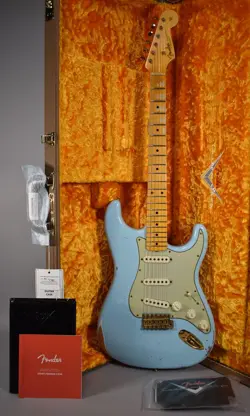 2022 FENDER CUSTOM SHOP LTD '62 BONE TONE STRATOCASTER FADED DAPHNE BLUE W/OHSC