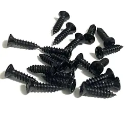 PICKGUARD SCREWS BLACK FENDER SIZE PHILLIPS HEAD 20PC