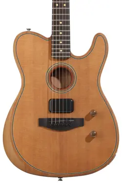 FENDER ACOUSTASONIC STANDARD TELECASTER ACOUSTIC-ELECTRIC GUITAR - AGED NATURAL