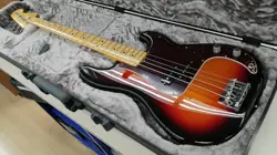 FENDER AMERICAN PRO II PRECISION BASS 3-COLOR SUNBURST ELECTRIC BASS USED