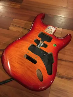 FENDER PLAYER STRAT STRATOCASTER FLAME MAPLE PLUS TOP SUNBURST BODY 2 PT 4 LB 3