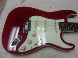 EXCELLENT 2018 FENDER JAPAN AERODYNE CLASSIC FLAME RED STRATOCASTER FMT RW CRT