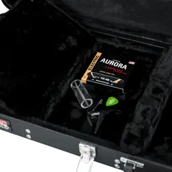 HARD-SHELL WOOD GUITAR CASE FITS FENDER STRAT TELE ELECTRIC PLYWOOD BLACK