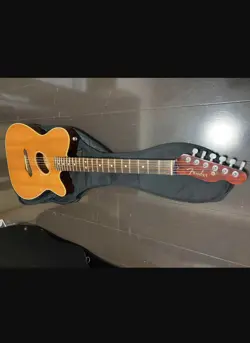 ELECTRIC ACOUSTIC GUITAR FENDER TLCC-150 NATURAL S/N L025441 WITH SOFT CASE