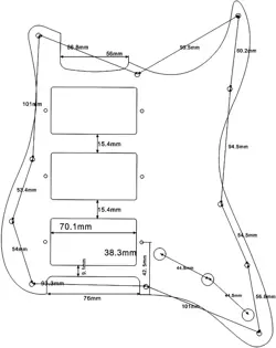 PICKGUARD WITH ALNICO