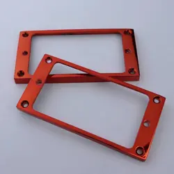 RED GUITAR HUMBUCKER PICKUP FLAT RINGS FRAMES FIT DEAN,ROGUE,FENDER,ESP,IBANEZ