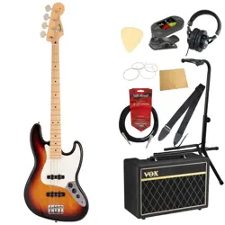 ELECTRIC BASS INTRODUCTORY SET FENDER MADE IN JAPAN HYBRID II JAZZ MN 3TS VOX AM