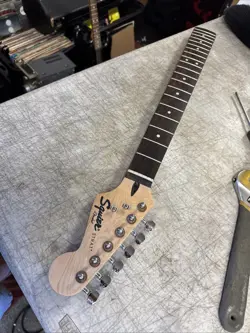 2017 FENDER STRAT STRATOCASTER SQUIER ROSEWOOD GUITAR NECK  W/TUNERS LUTHIER