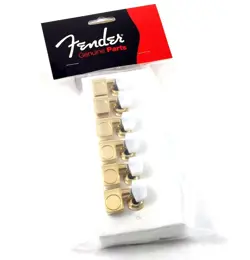 GENUINE FENDER GOLD PEARLOID BUTTON TUNERS FOR DELUXE STRAT/TELE 099-0846-200
