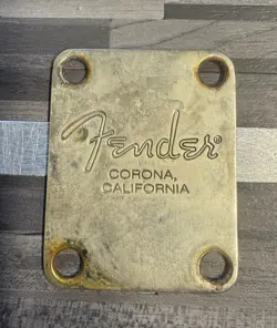 LIGHT RELIC FENDER NECK PLATE WITH SCREWS (4) INCLUDED